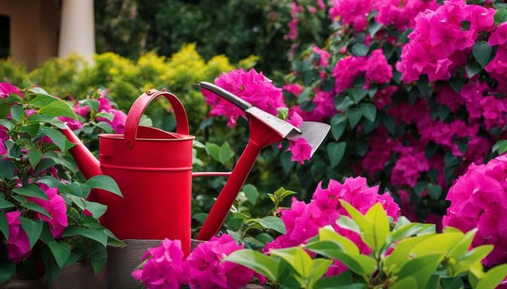 Bougainvillea Gartenarbeit