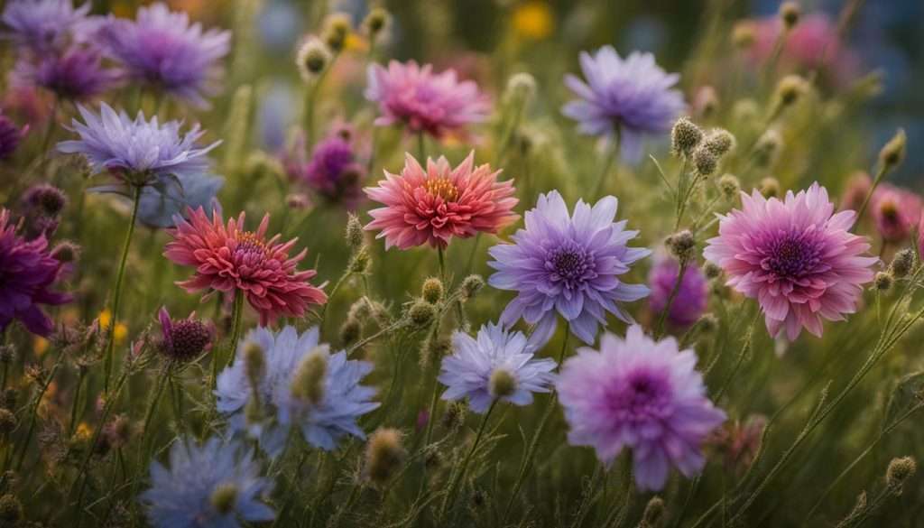 Sortenvielfalt der Flockenblumen